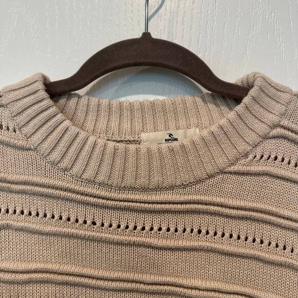 Ripcurl Pacific Dreams Pointelle Sweater Cream Size Large - Picture 2 of 6